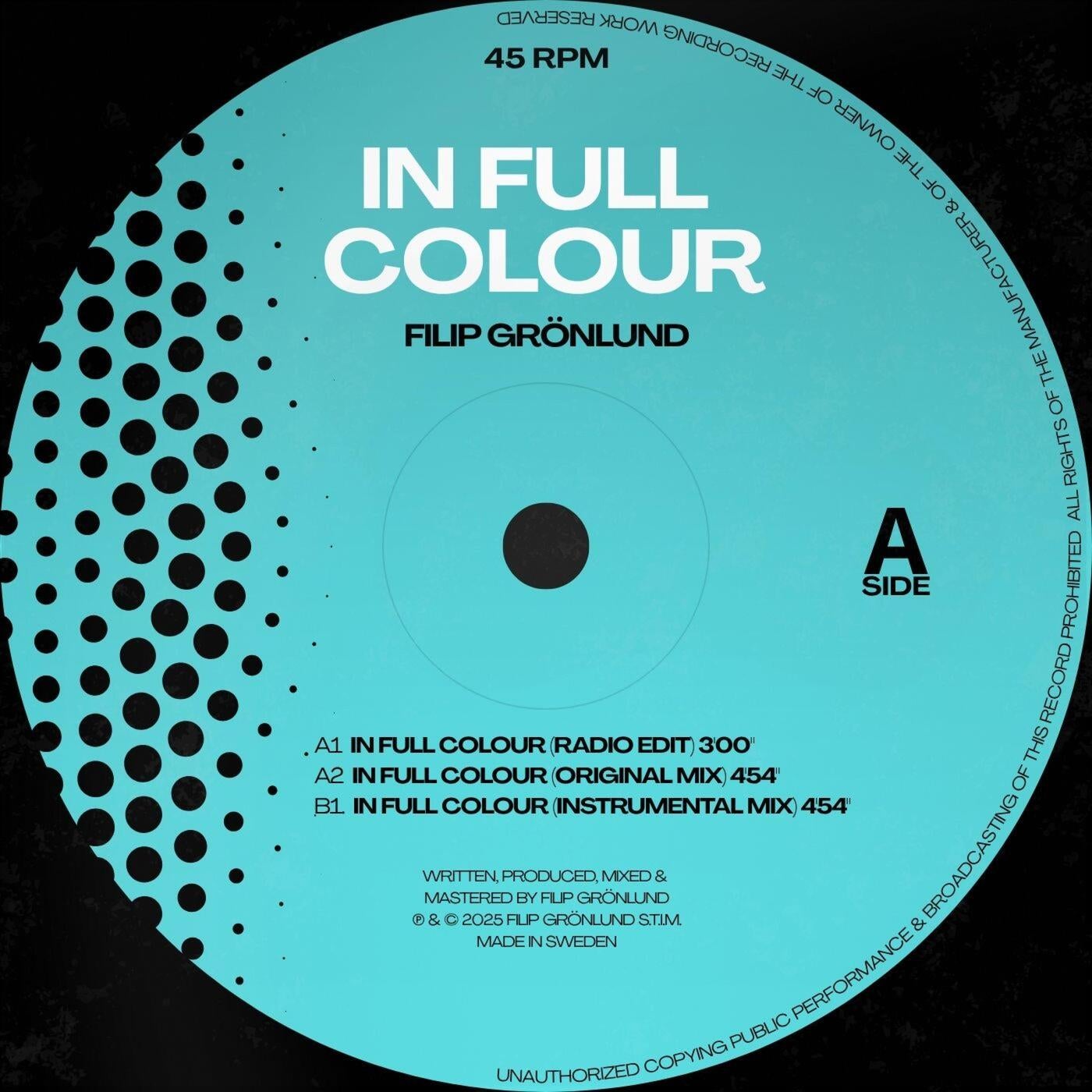 Cover - Filip Grönlund - In Full Colour (Original Mix)