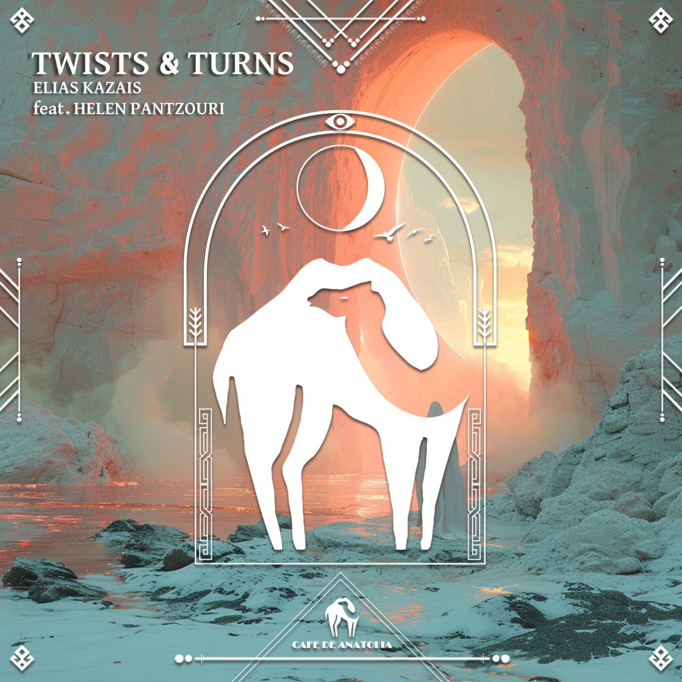 Cover - Elias Kazais, Cafe De Anatolia - Twists & Turns feat. Helen Pantzouri (Original Mix)