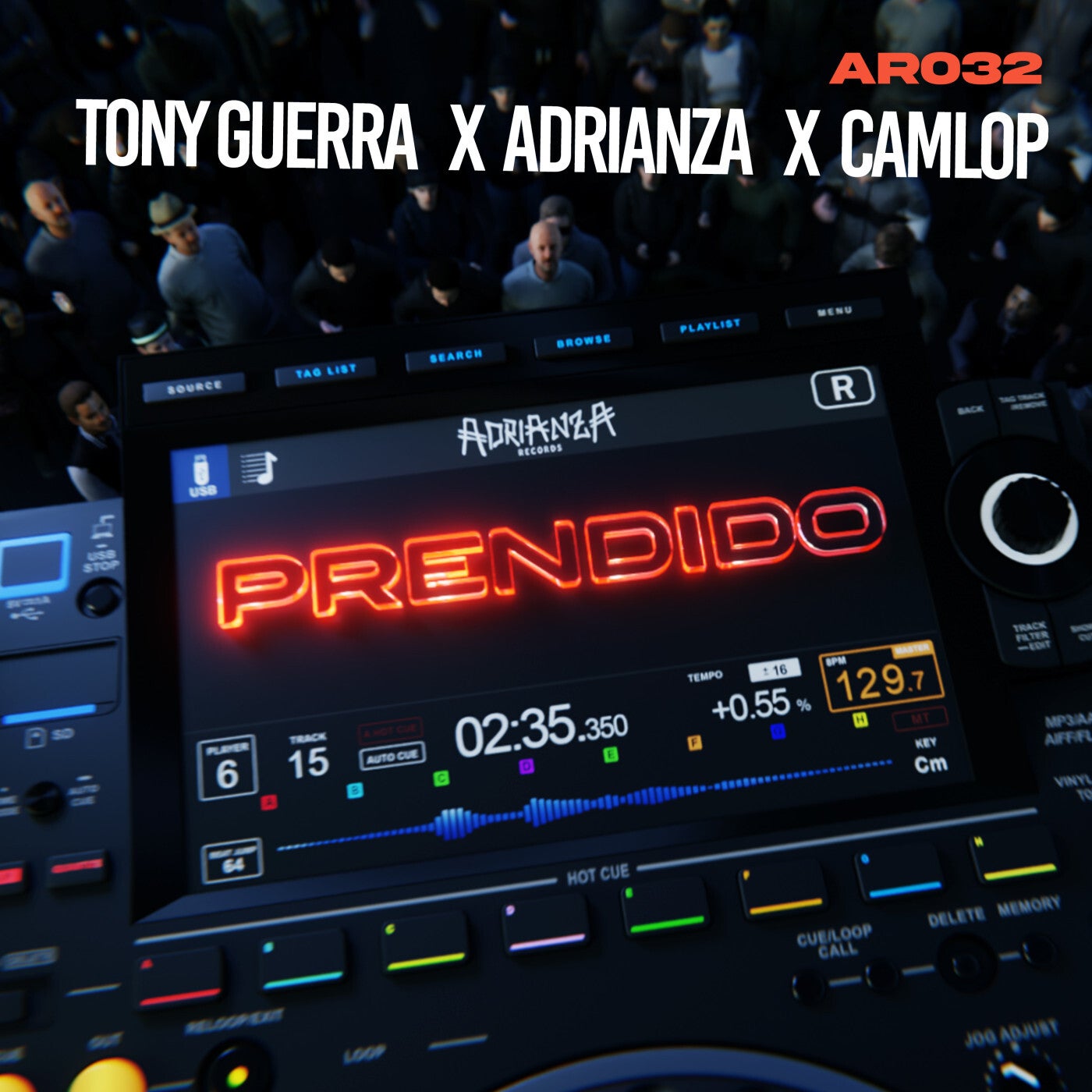 Cover - Tony Guerra, Camlop, ADRIANZA - PRENDIDO (Original Mix)