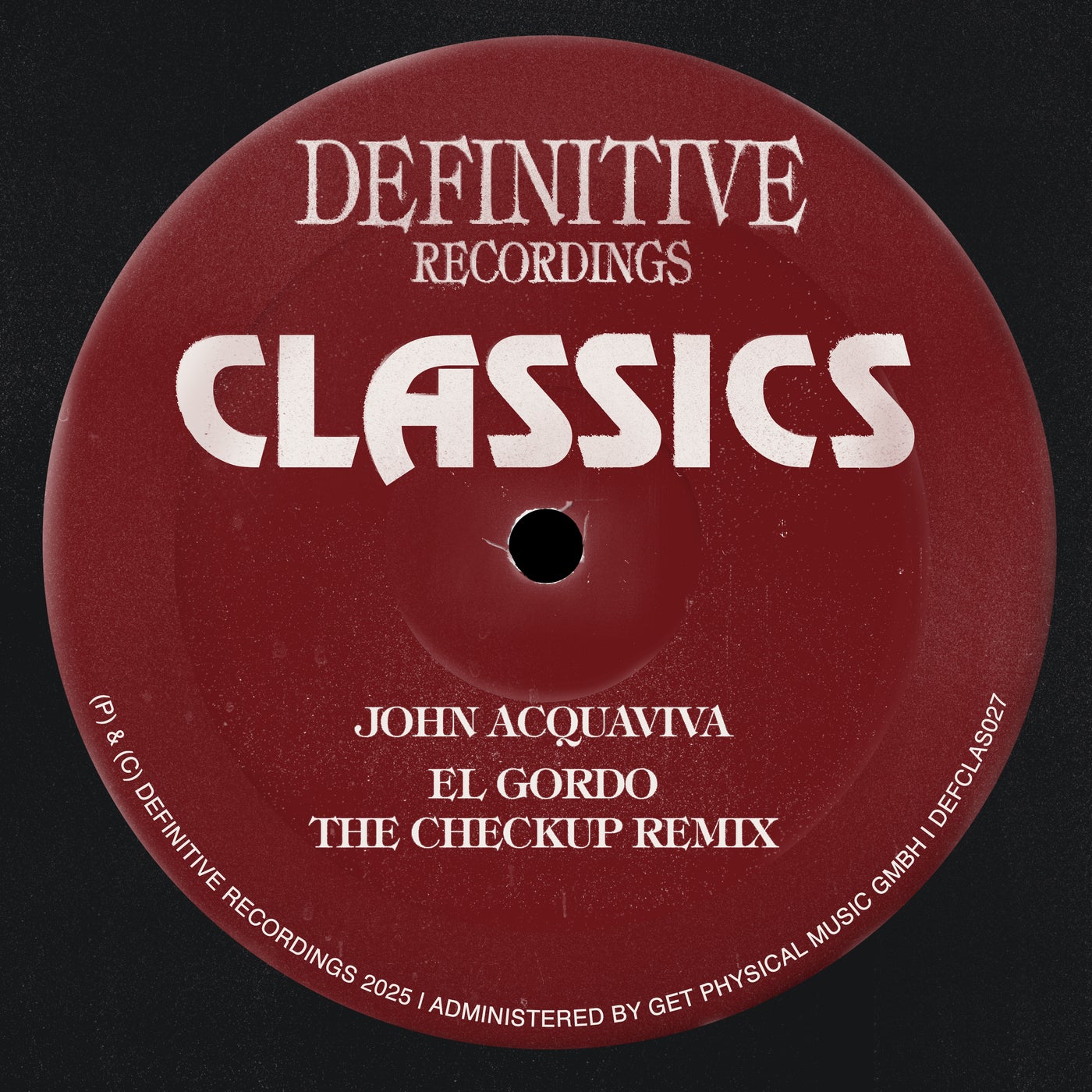 Cover - John Acquaviva - El Gordo (The Checkup Extended Remix)