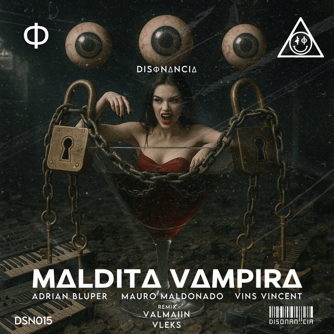 Cover - ADRIAN BLUPER, Mauro Maldonado, Vins Vincent - MALDITA VAMPIRA (Vleks Remix)