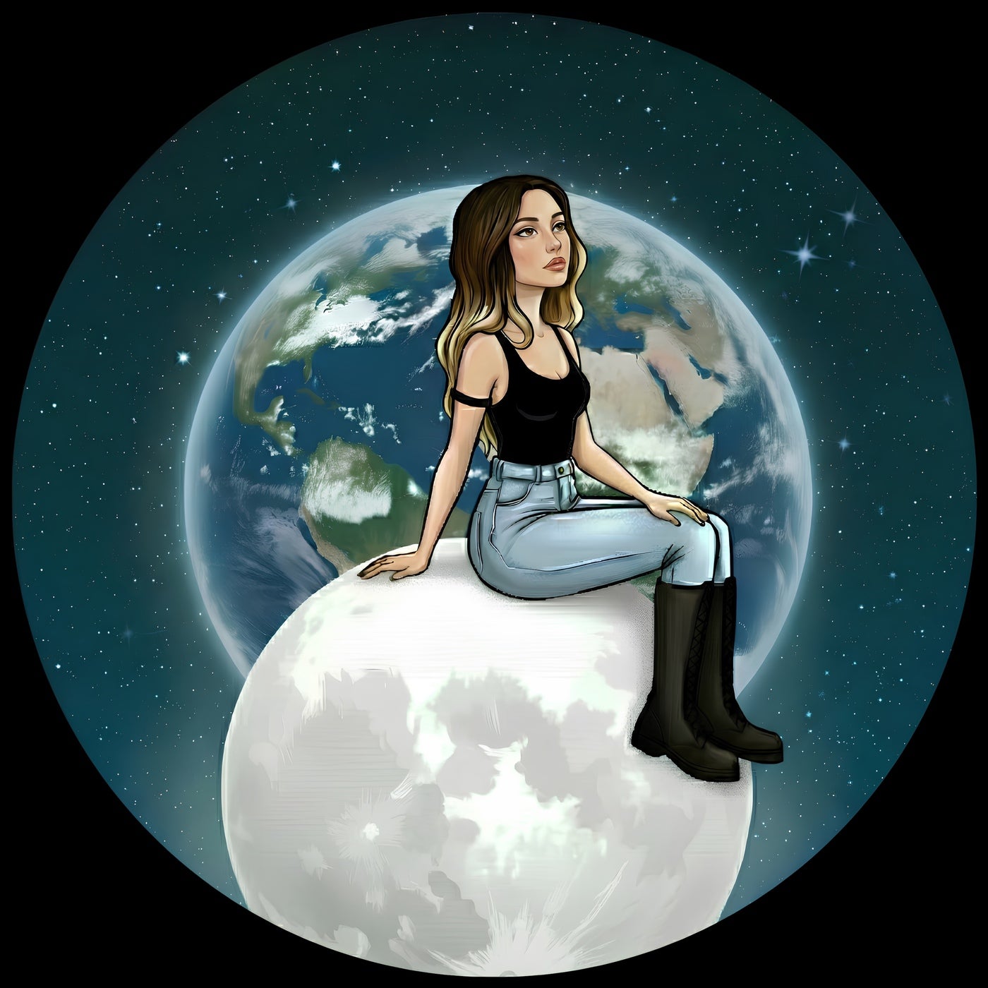 Cover - Deborah De Luca, Io E Palmieri - SULLA LUNA (Deborah De Luca Passi Mix)