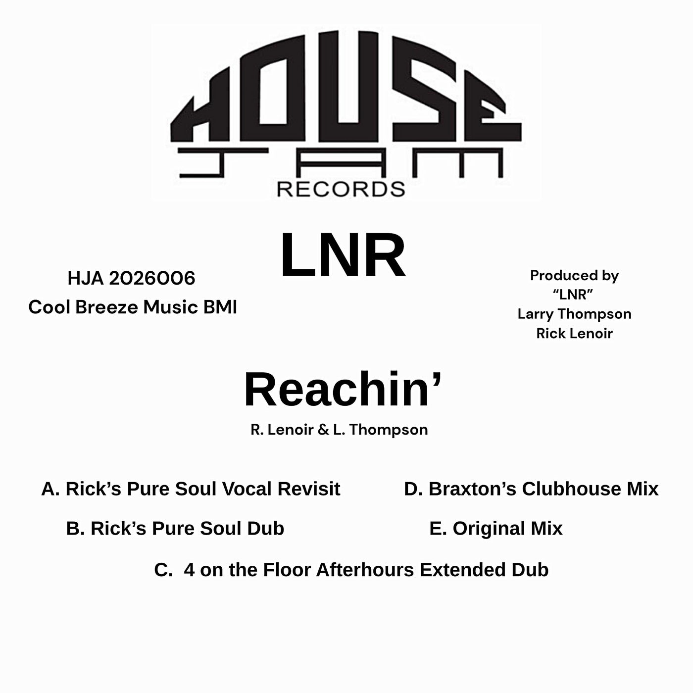 Cover - LNR - Reachin' (Rick's Pure Soul Vocal Revisit)