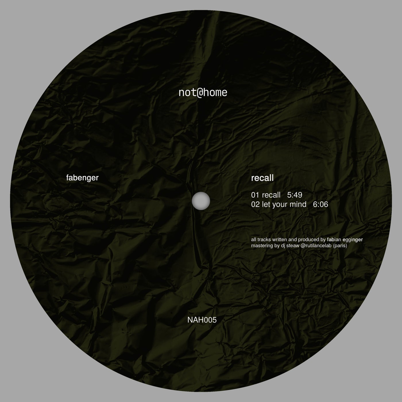 Cover - Fabenger - Recall (Original Mix)