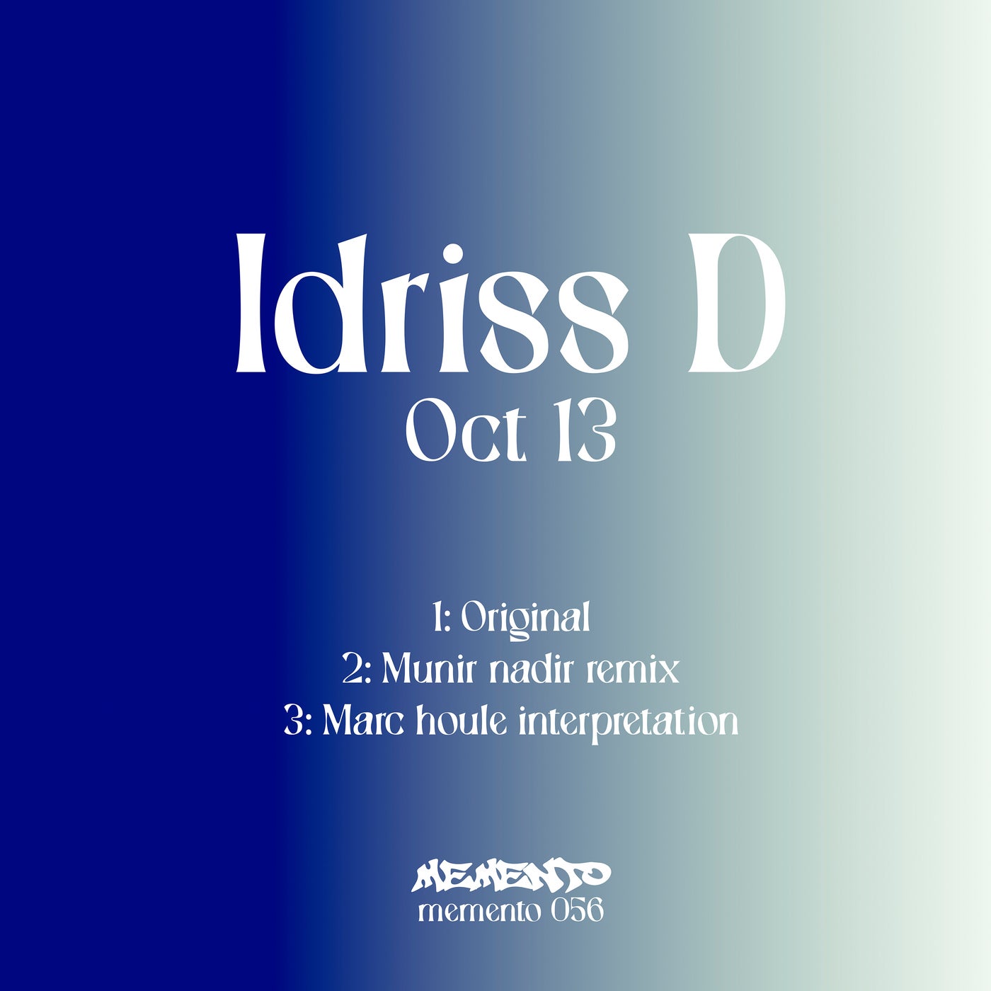 Cover - Idriss D - Oct 13 (Marc Houle Interpretation)