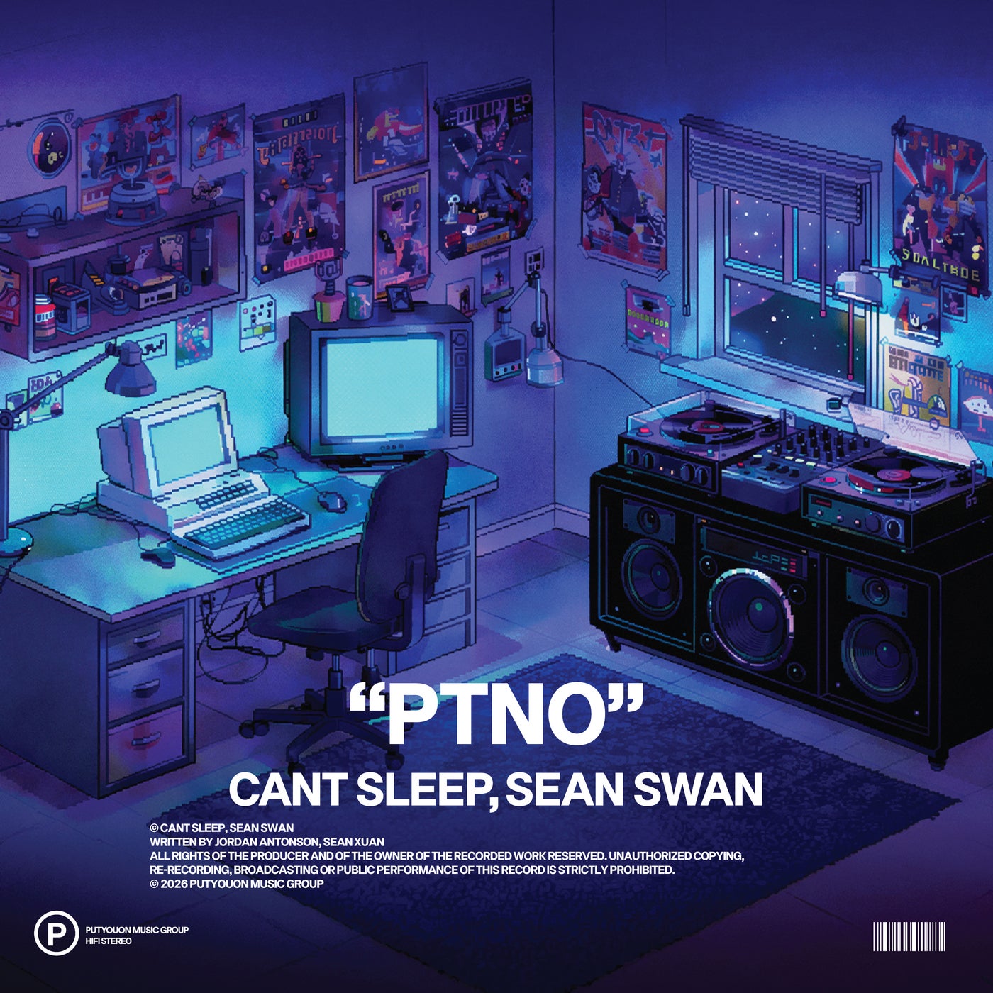 Cover - Sean Swan, Cant Sleep - PTNO (Extended)