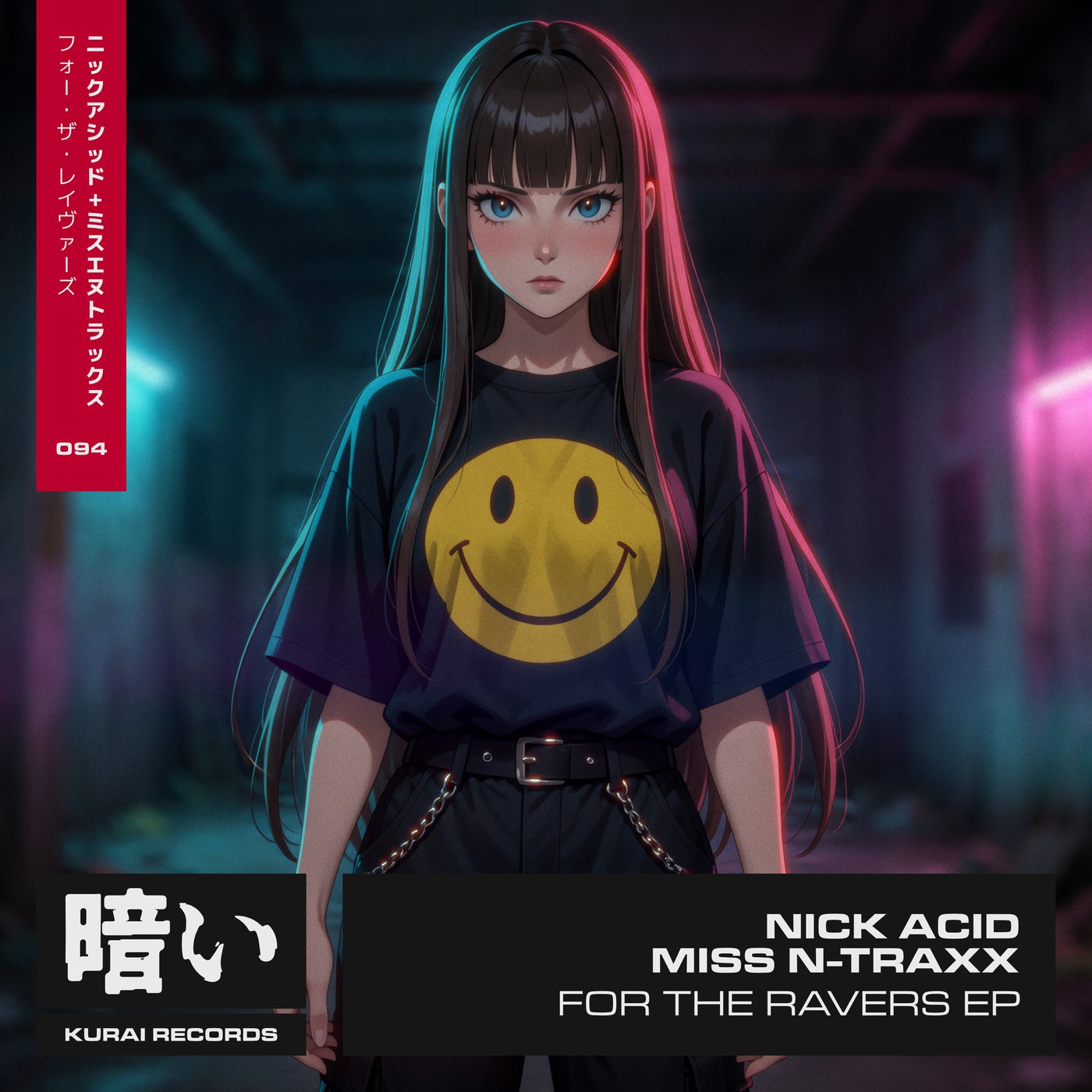 Cover - Miss N-Traxx, Nick Acid - For The Ravers (Extended Mix) Promo tools