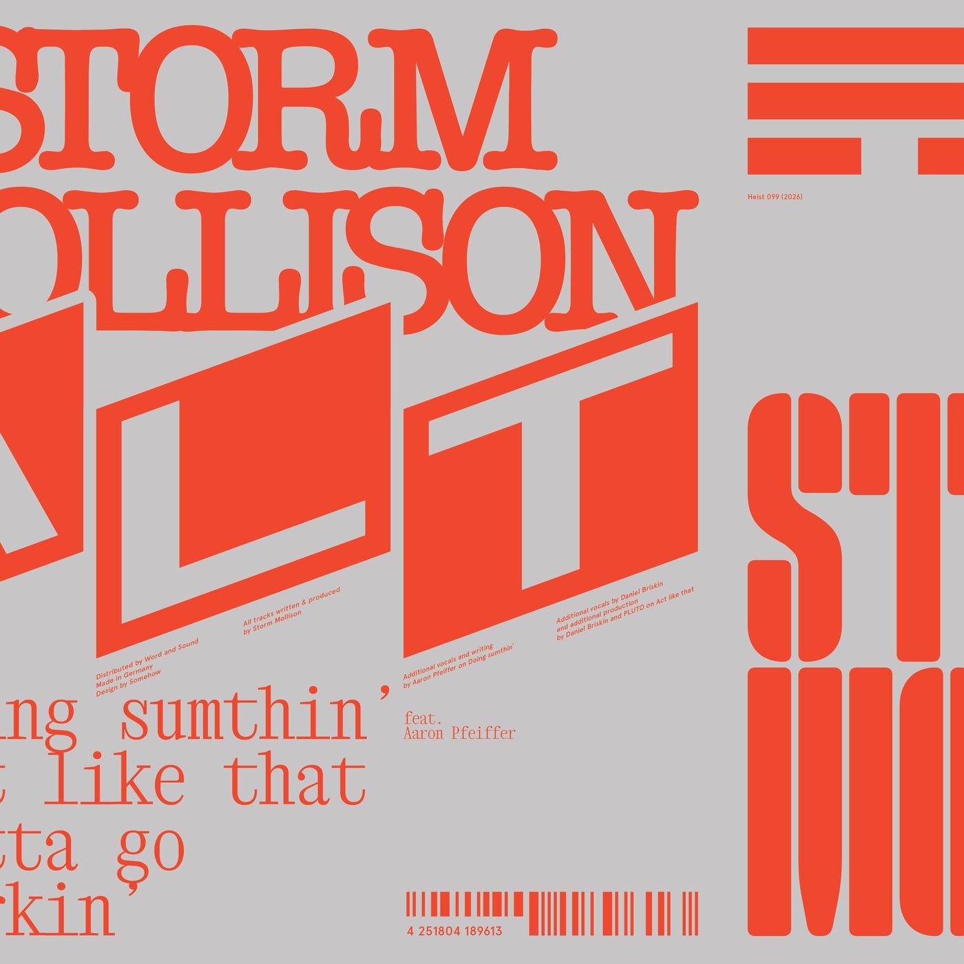 Cover - Storm Mollison - Workin' (Original Mix) Promo tools