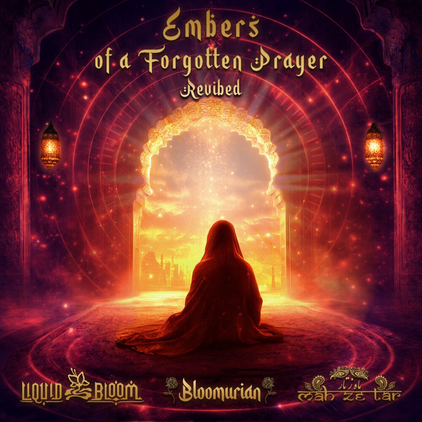 Cover - Liquid Bloom, Mah Ze Tar, Bloomurian, Serpentis - Embers of a Forgotten Prayer (Serpentis Revibe) Promo tools