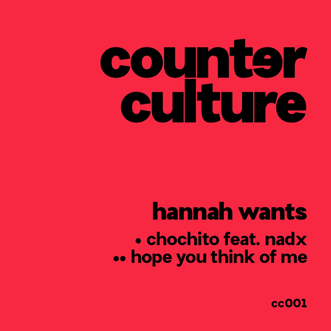 Cover - Hannah Wants - hope you think of me (Original Mix) Promo tools