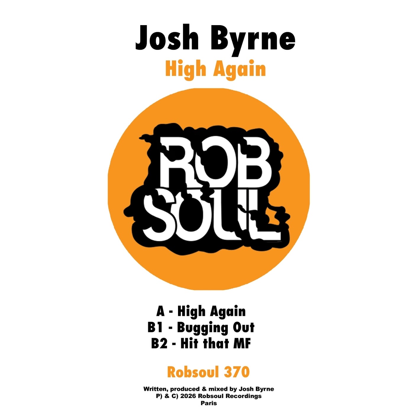 Cover - Josh Byrne - High Again (Original Mix) Promo tools