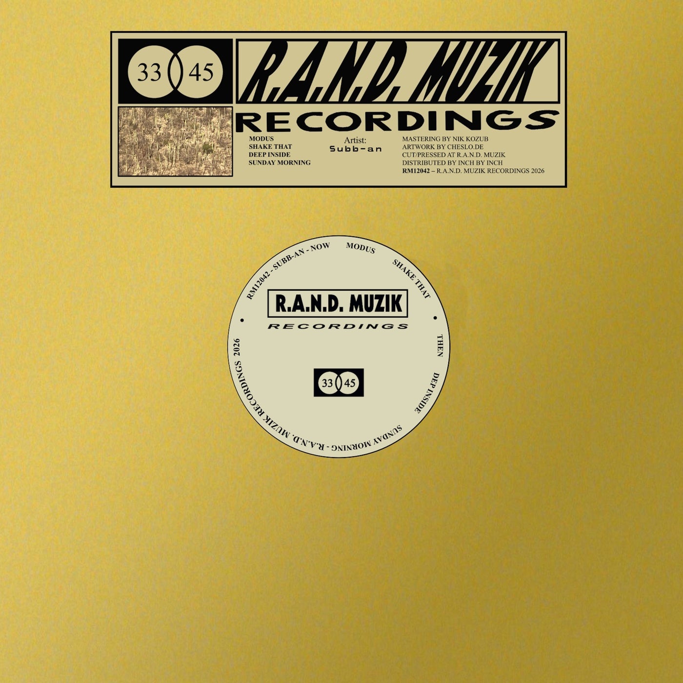 Cover - Subb-an - Modus (Original Mix) Promo tools