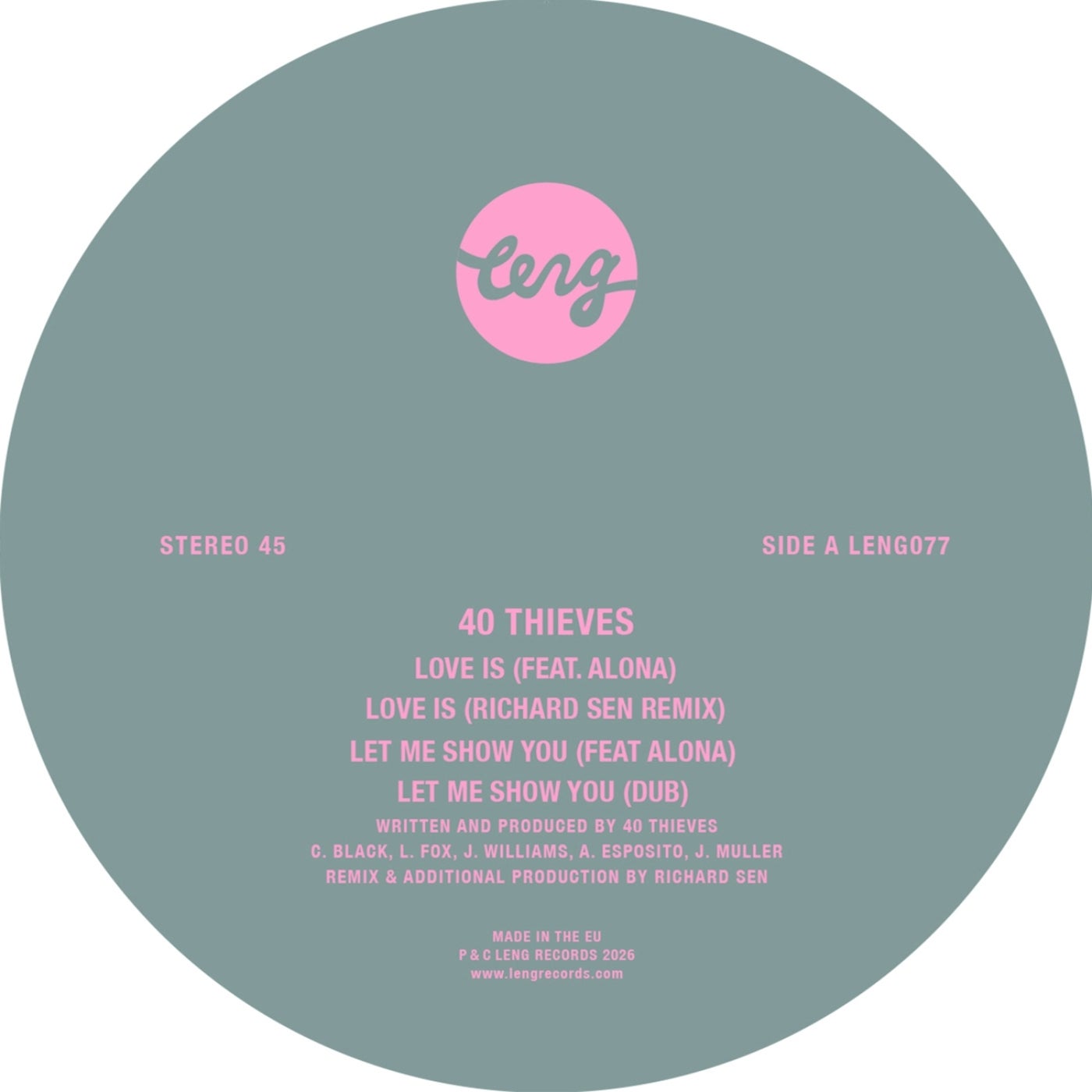Cover - 40 Thieves, Alona - Love Is (feat. Alona) (Richard Sen Remix) Promo tools