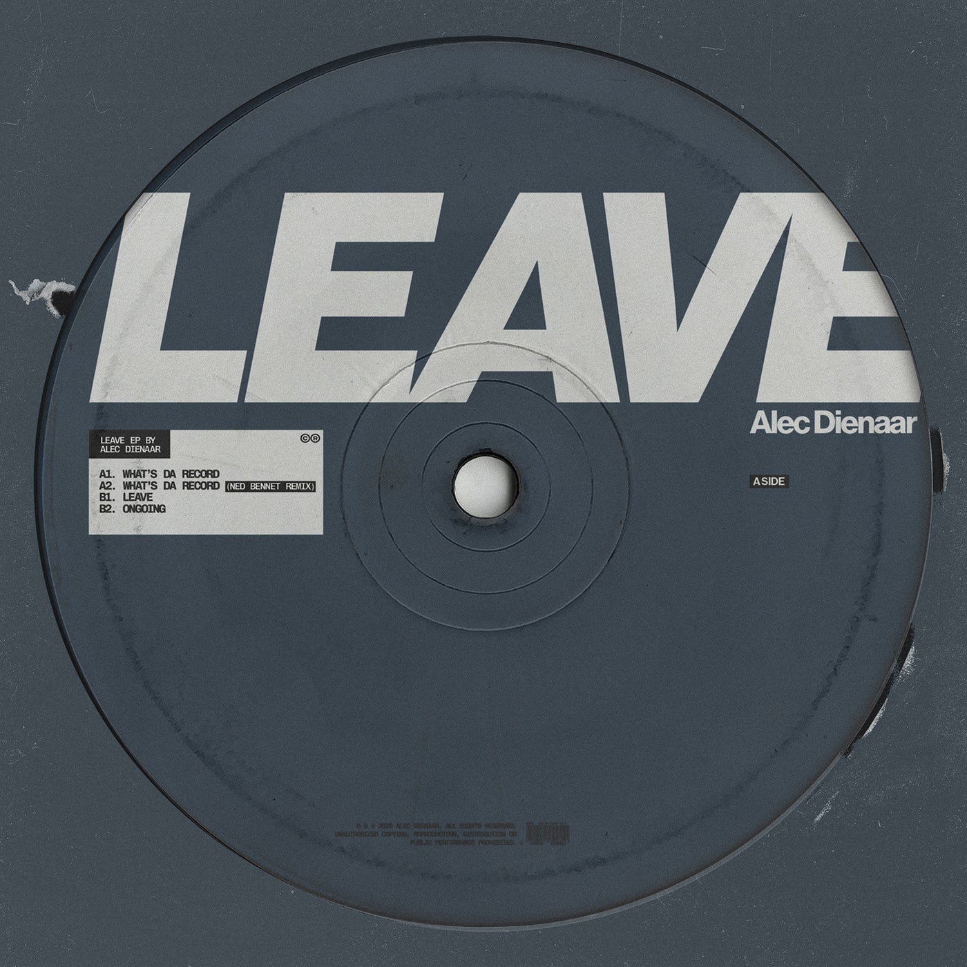 Cover - Alec Dienaar - What's Da Record (Ned Bennett Remix) Promo tools