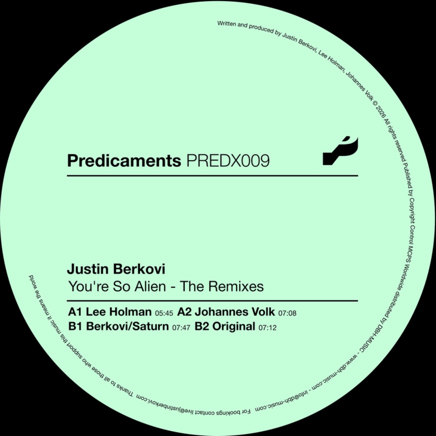Cover - Justin Berkovi - You're So Alien (Johannes Volk Remix) Promo tools
