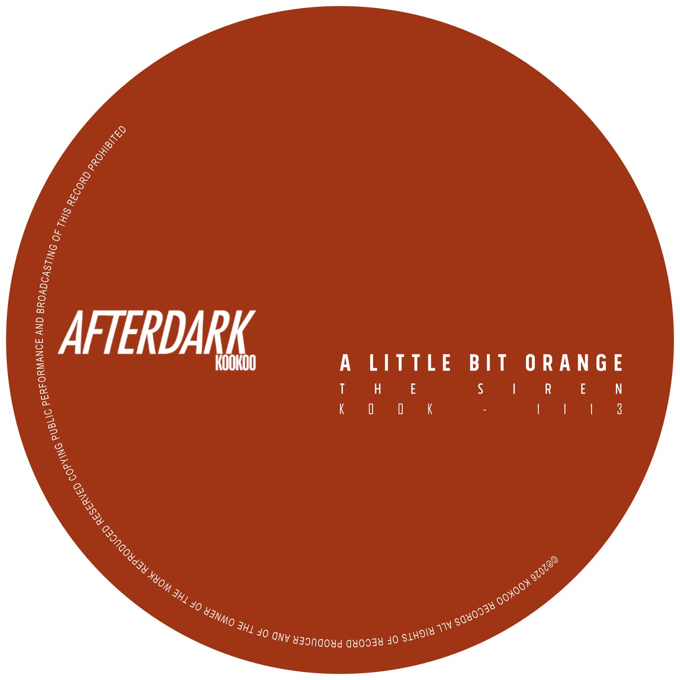 Cover - A Little Bit Orange - The Siren (Original Mix) Promo tools