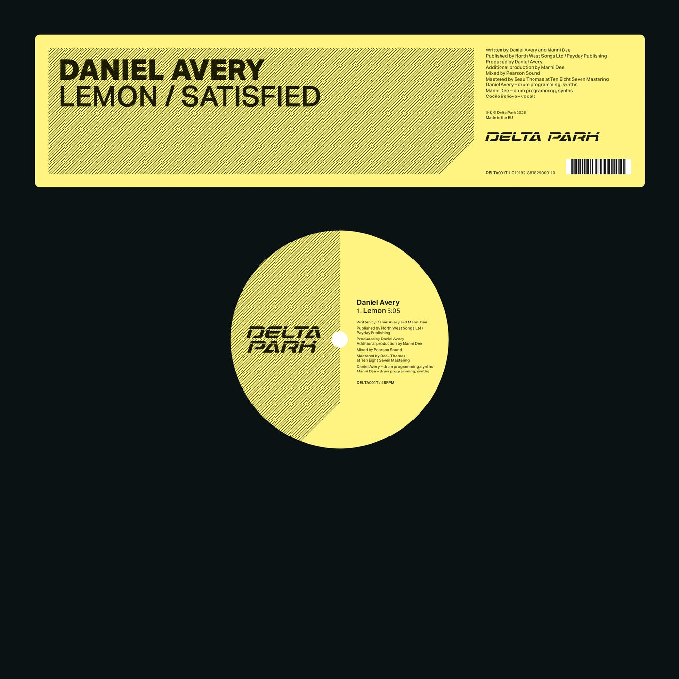 Cover - Daniel Avery - Lemon (Original Mix) Promo tools