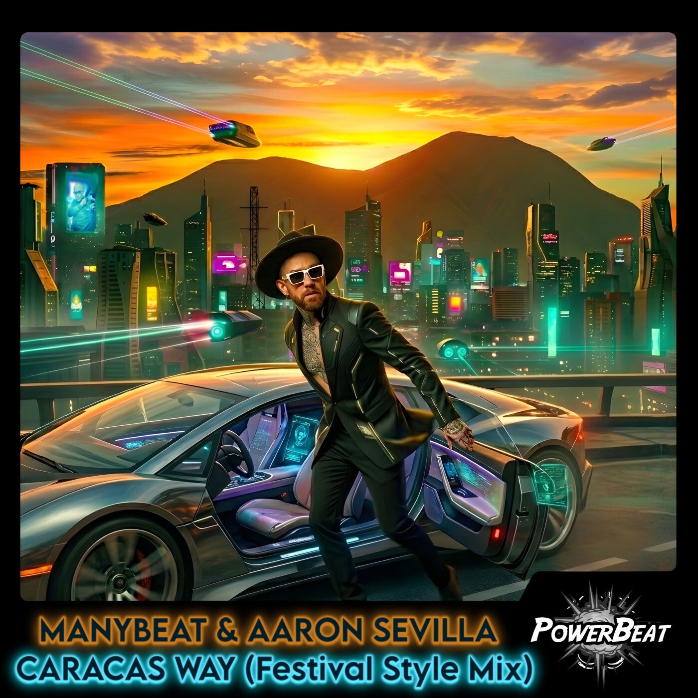Cover - Manybeat, Aaron Sevilla - Caracas Way (Festival Style Mix) Promo tools