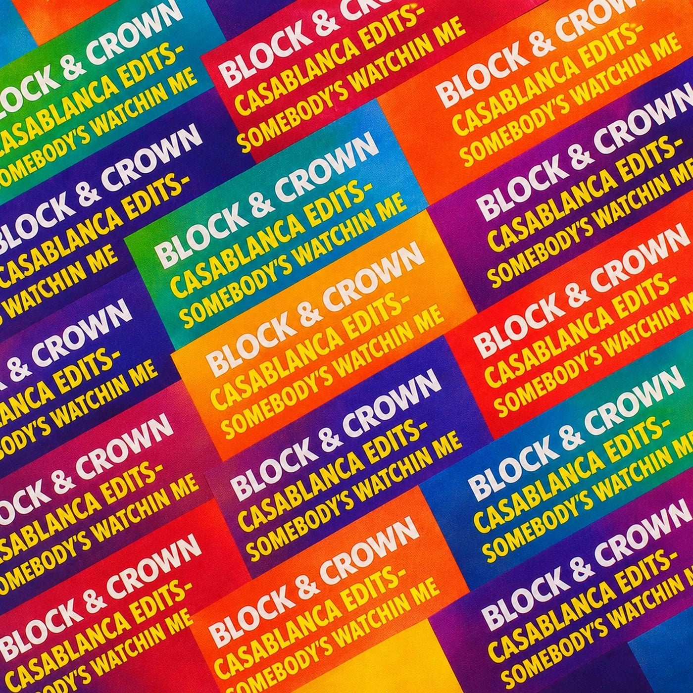 Cover - Block & Crown, Casablanca Edits - Somebody's Watchin Me (Nu Disco Blend) Promo tools