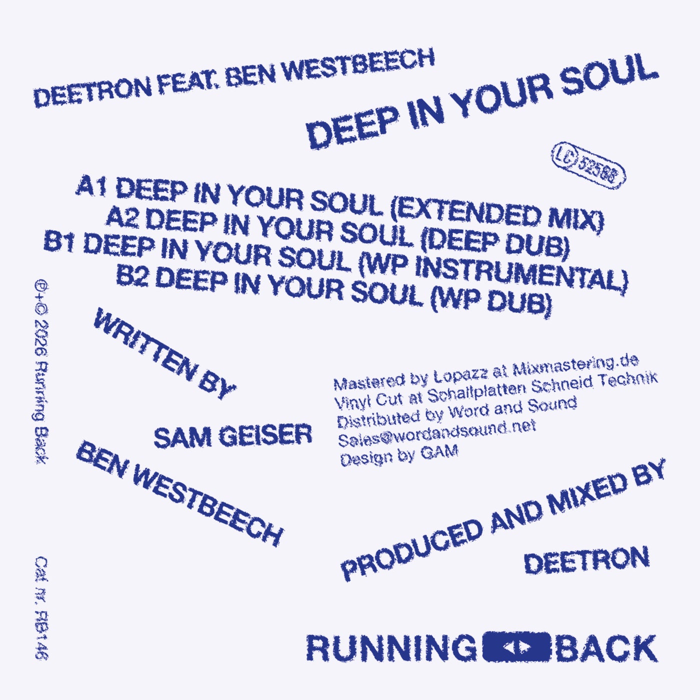 Cover - Deetron, Ben Westbeech - Deep In Your Soul (WP Instrumental) (Original Mix) Promo tools