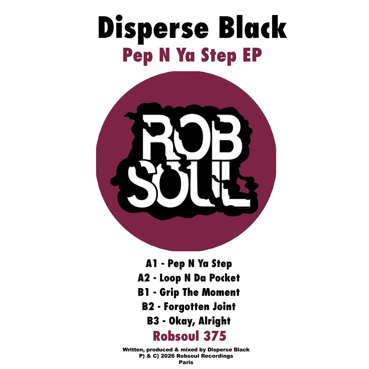 Cover - Disperse Black - Forgotten Joint (Original Mix) Promo tools
