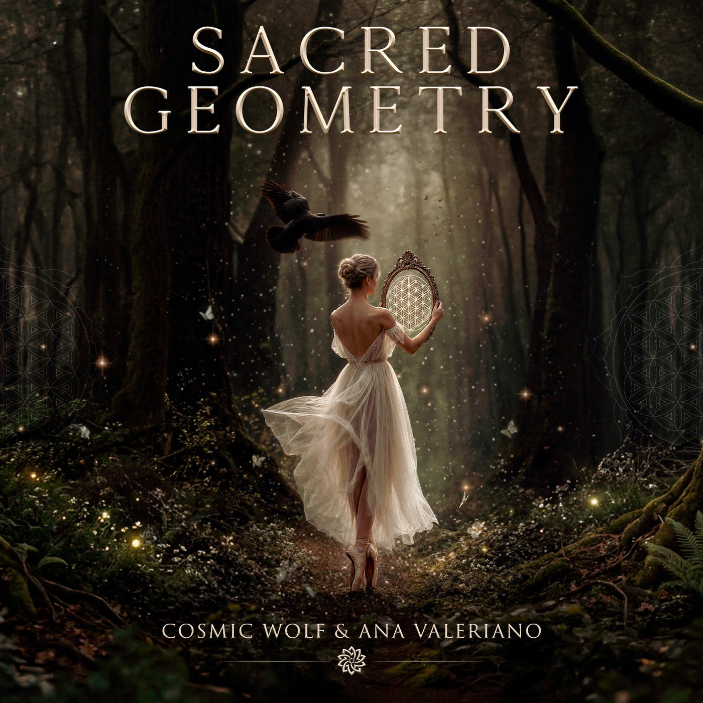Cover - Cosmic Wolf, Ana Valeriano, Psyfeature - Sacred Geometry (Original Mix) Promo tools