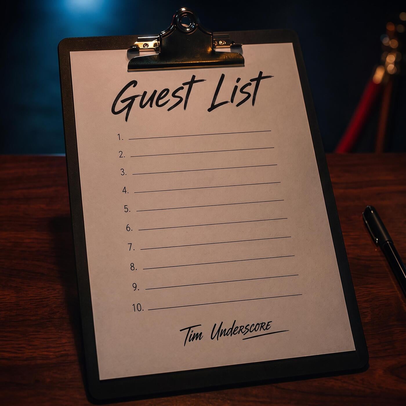 Cover - Tim Underscore - Guest List (Original Mix) Promo tools