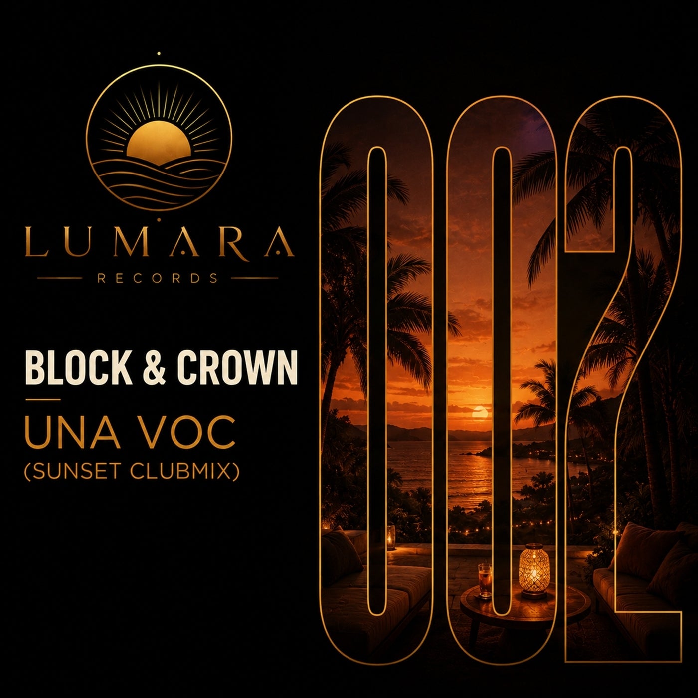 Cover - Block & Crown - Una Voc (Sunset Clubmix) Promo tools