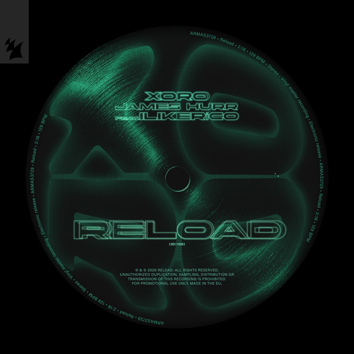 Cover - James Hurr, Xoro, ILIKERiCO - Reload (Extended Mix) Promo tools