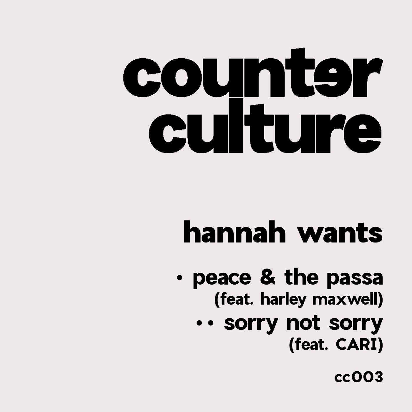 Cover - Hannah Wants, Harley Maxwell - peace & the passa (Original Mix) Promo tools