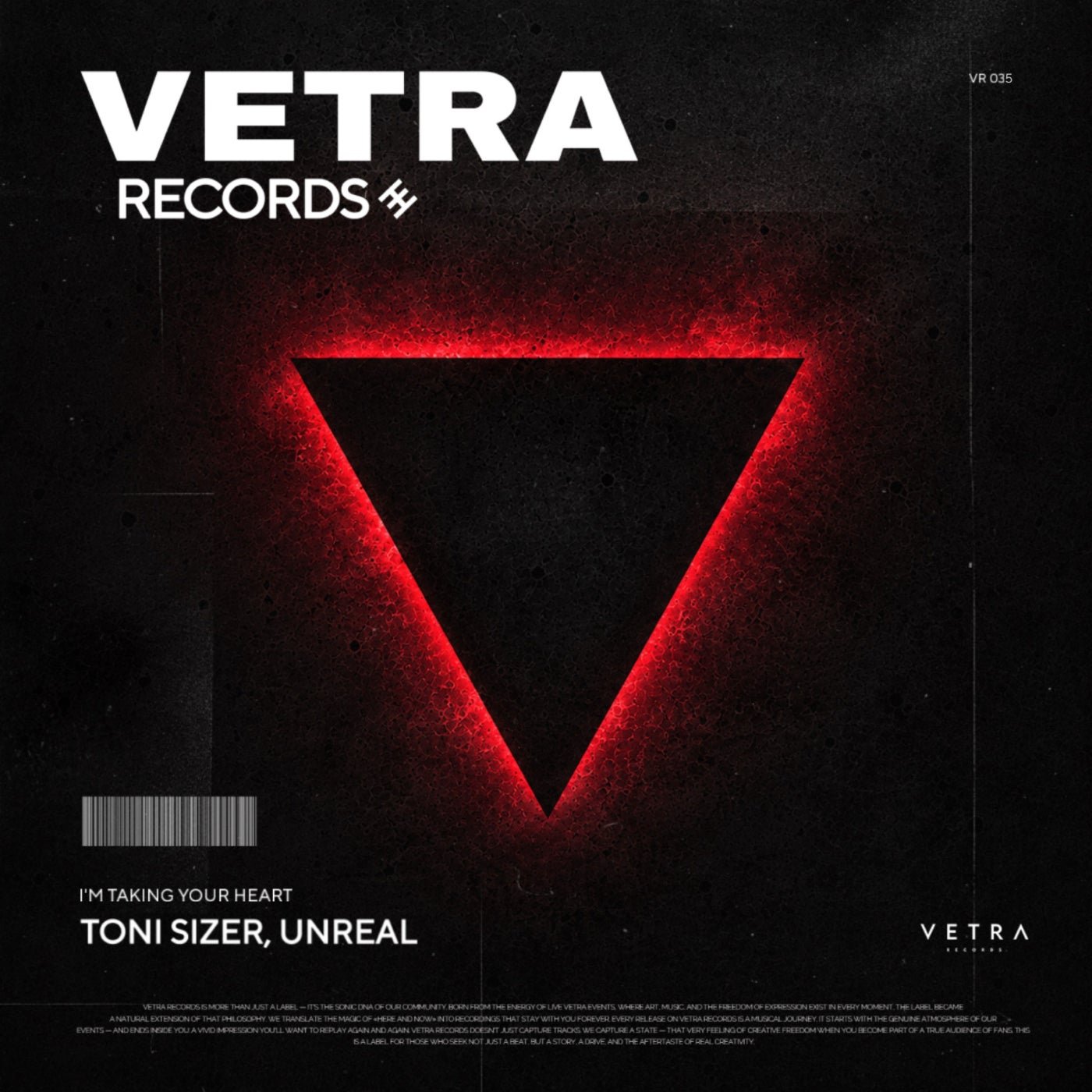 Cover - Unreal, TONI SIZER - I'm Taking Your Heart (Extended Mix)