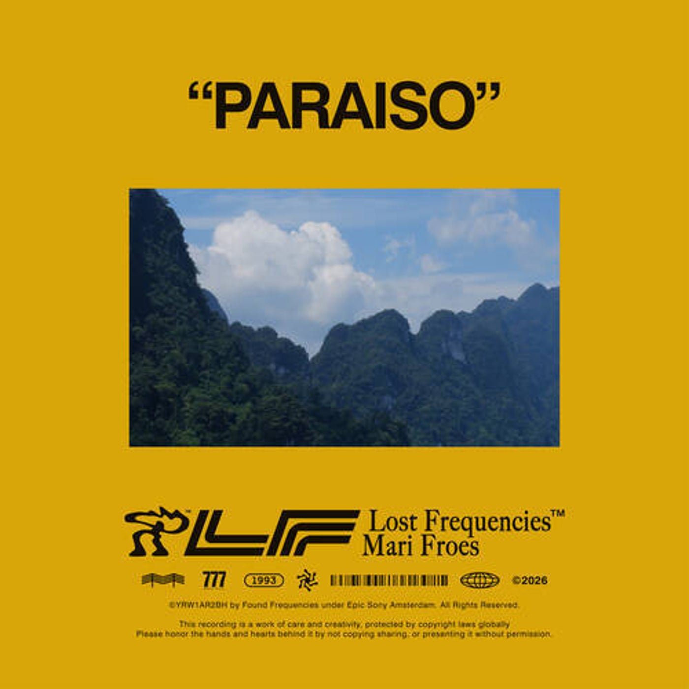Cover - Lost Frequencies, Mari Froes - Paraiso (Original Mix)