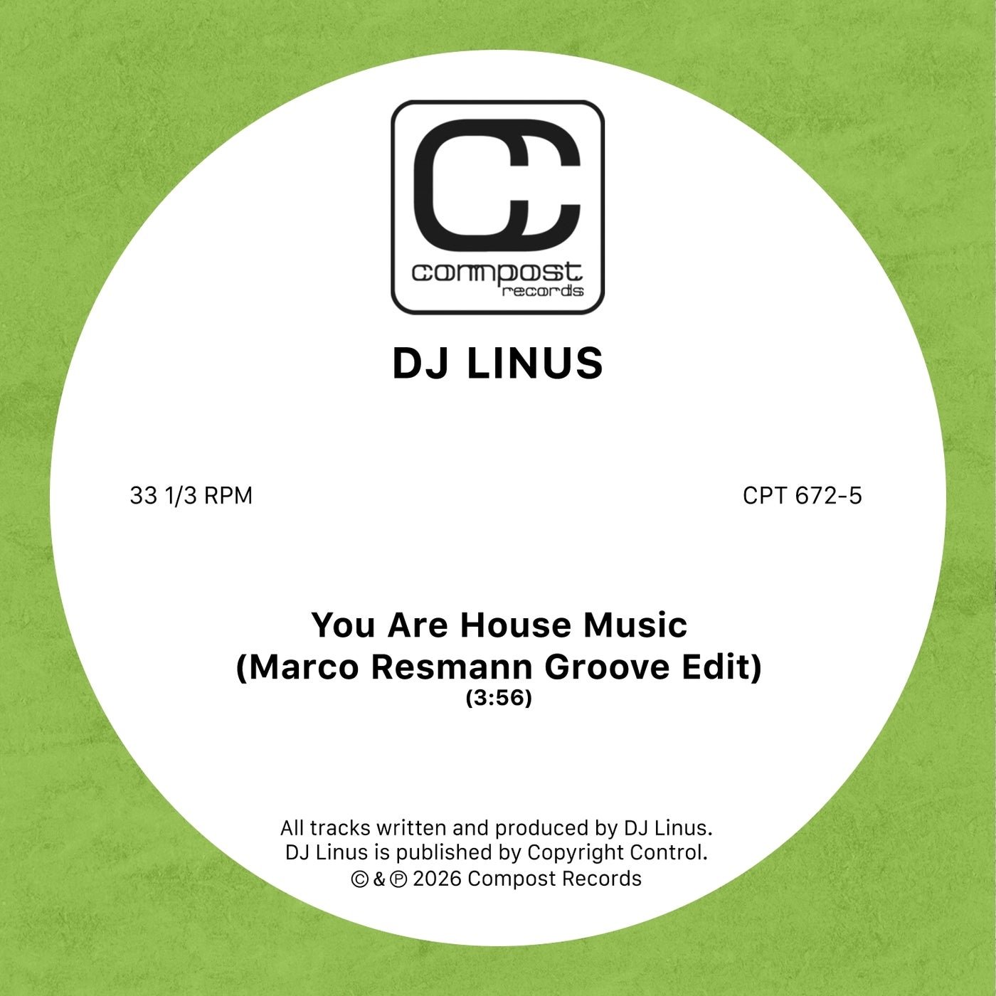 Cover - DJ Linus - You Are House Music (Marco Resmann Groove Edit) 