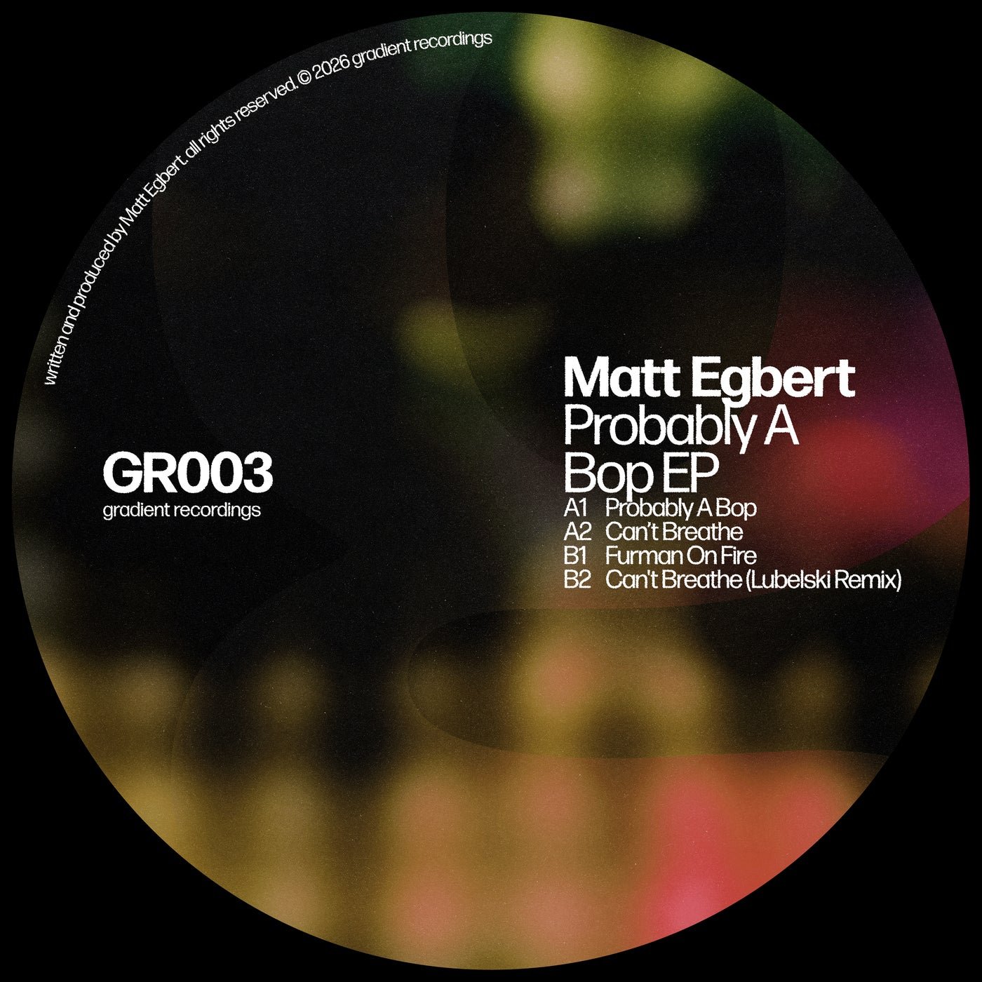 Cover - Matt Egbert - Probably A Bop (Original Mix)