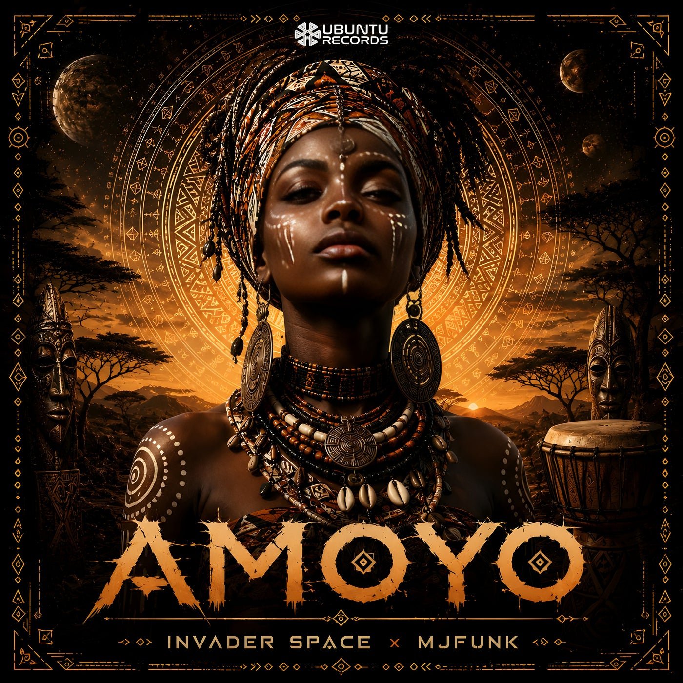 Cover - MJFuNk, Invader Space - Amoyo (Original Mix)