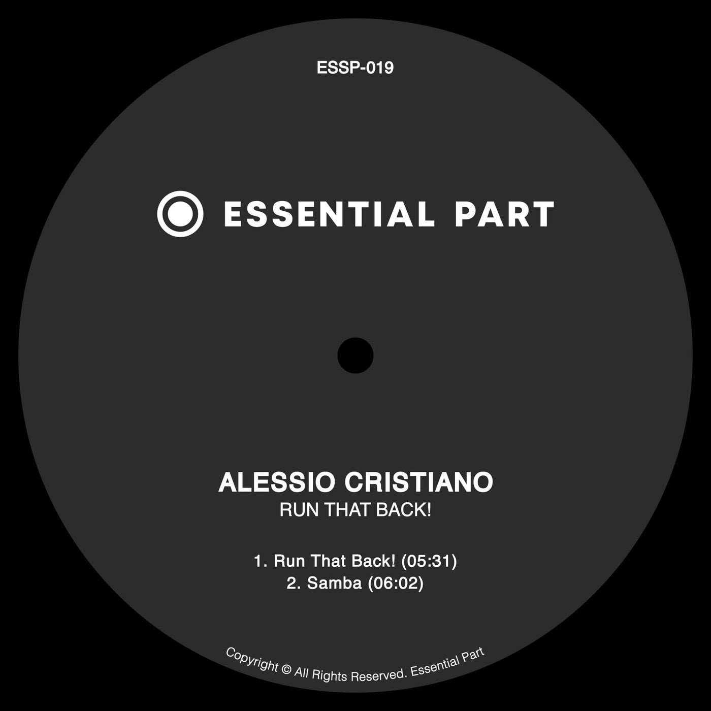 Cover - Alessio Cristiano - Run That Back! (Original Mix)